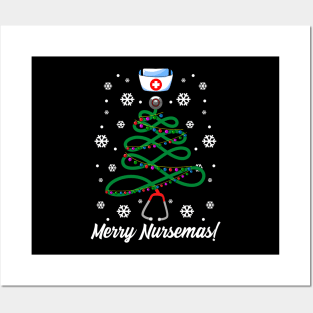 Nurse Christmas Tree Posters and Art